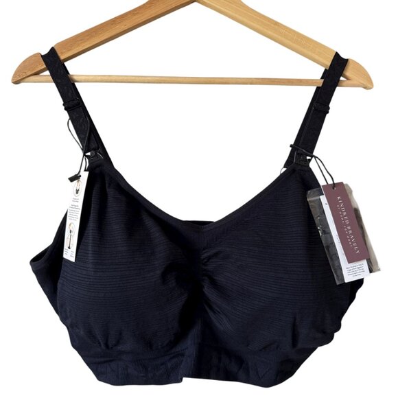 Kindred Bravely Sublime Hands Free Pumping & Nursing Bra Sz 1X Busty New Black - Picture 2 of 16